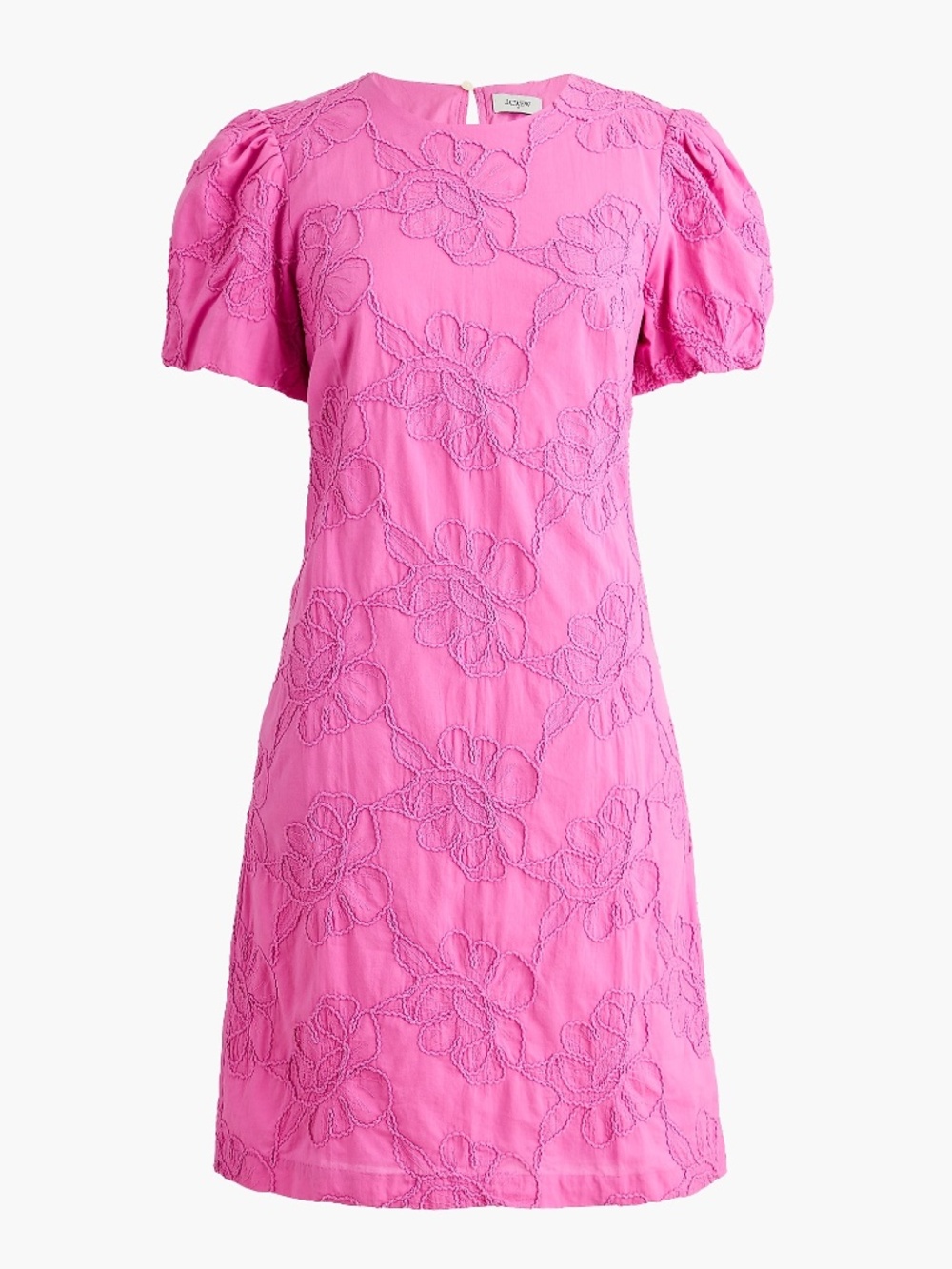 NWT J.Crew Factory Embroidered Puff-sleeve Mini Dress
